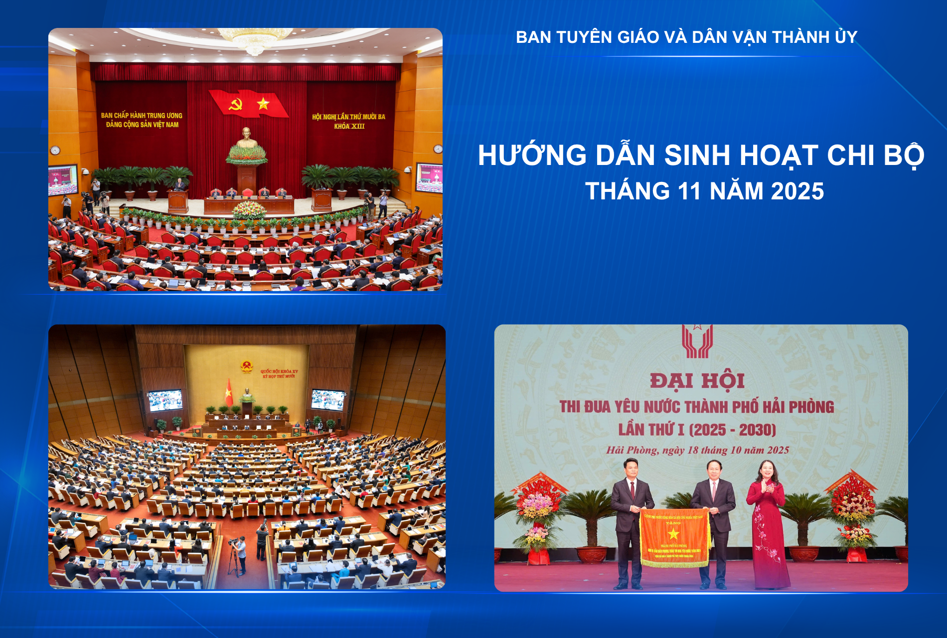 Hướng dẫn sinh hoạt chi bộ tháng 11 năm 2025
